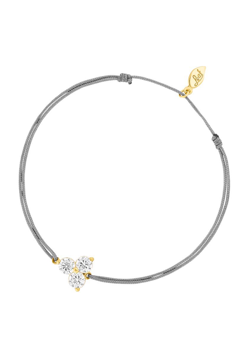 Feines graues Armband mit Zirkonia