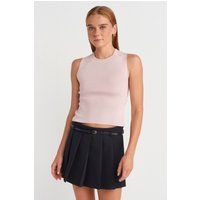 Ärmelloses Stricktop mit Rückenausschnitt