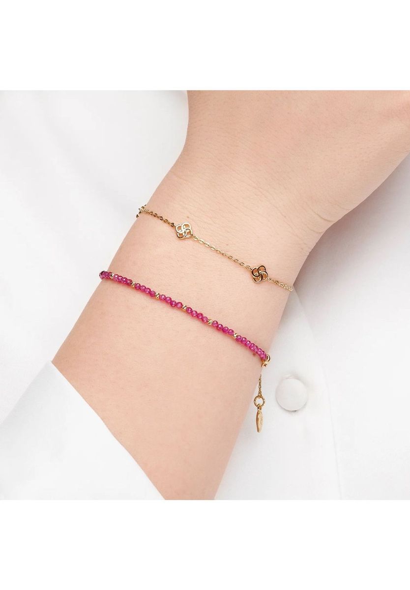 Leaf Damen Armband, 925er Silber, GELBGOLD