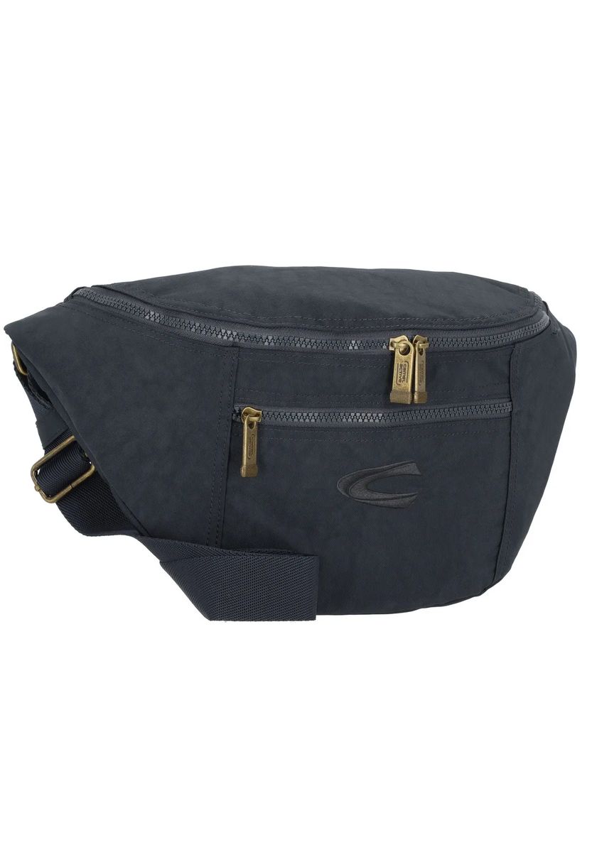 camel active Umhängetasche, Zweiwege-Reißverschluss, Stickerei, blau, 99