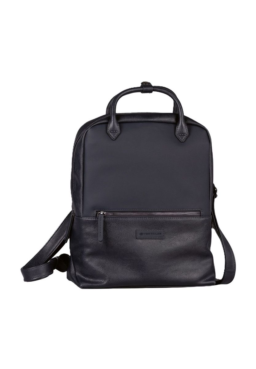 Klassischer Marineblauer Rucksack aus Kunstleder