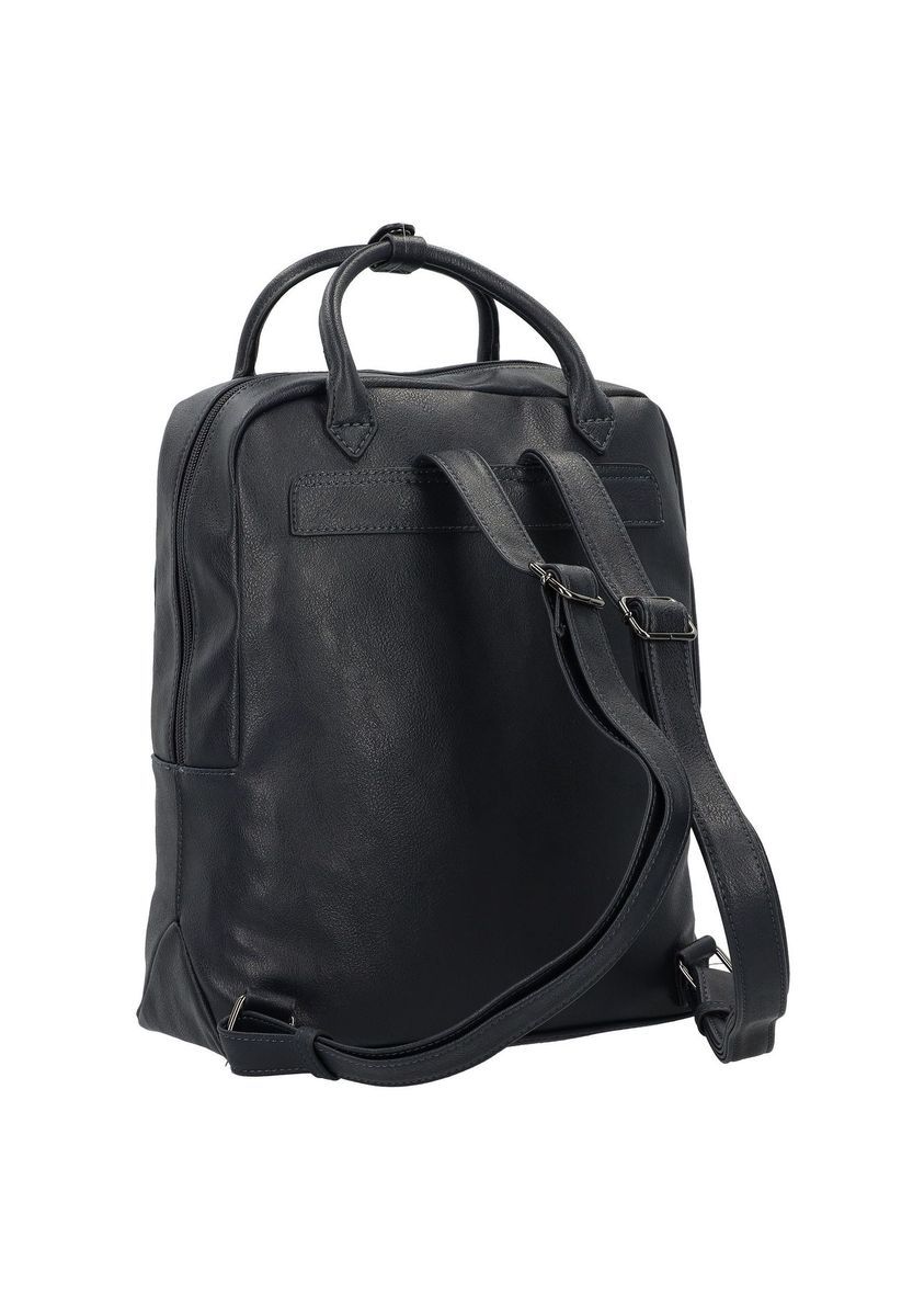 Klassischer Marineblauer Rucksack aus Kunstleder