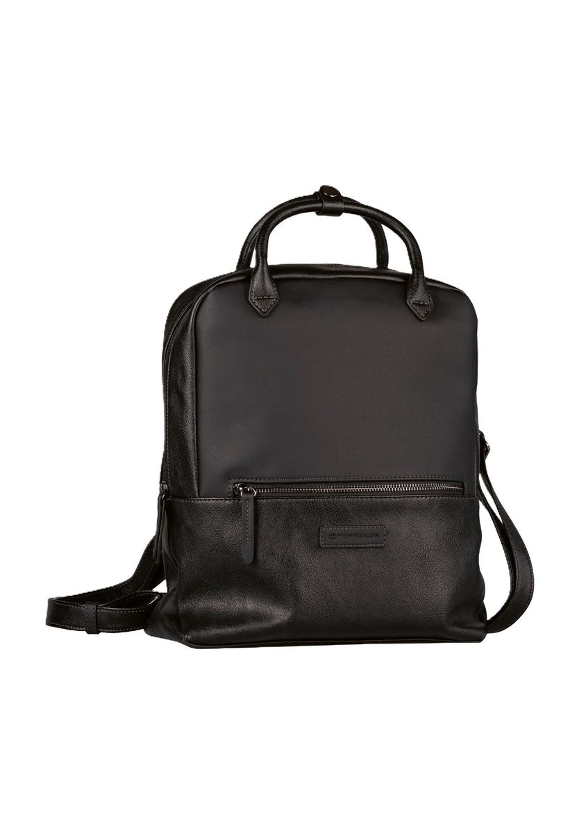 Klassischer schwarzer Rucksack aus Kunstleder