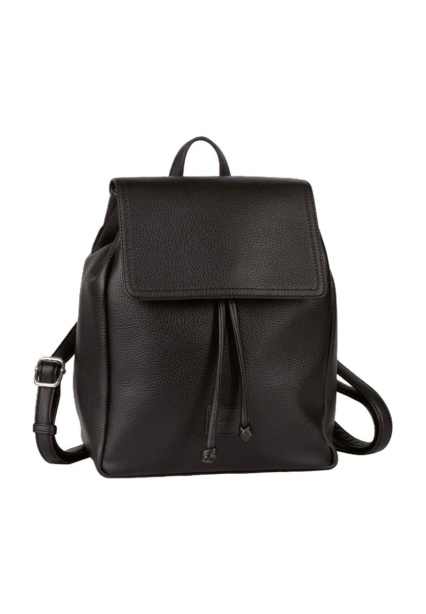 Klassischer Rucksack mit Klappe aus Kunstleder