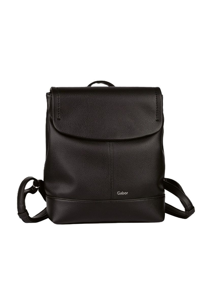 Eleganter Rucksack aus schwarzem Kunstleder