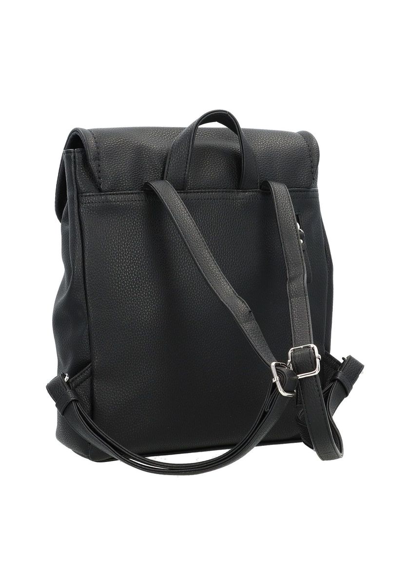 Eleganter Rucksack aus schwarzem Kunstleder