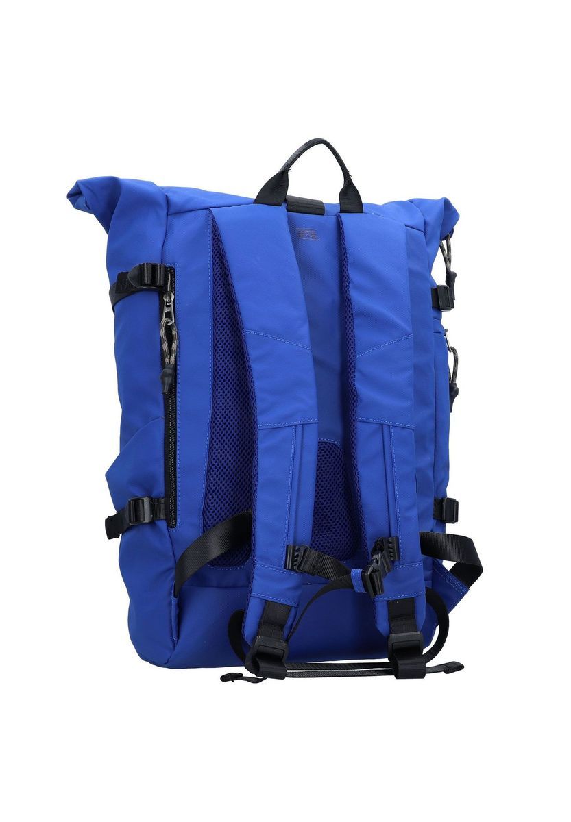 Blauer Roll-Top Laptop Tagesrucksack