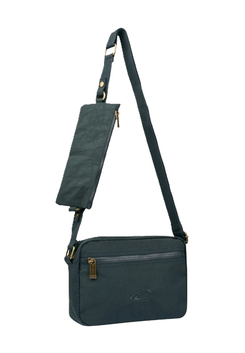 camel active Umhängetasche, Reißverschluss, abnehmbare Tasche, blau, 99