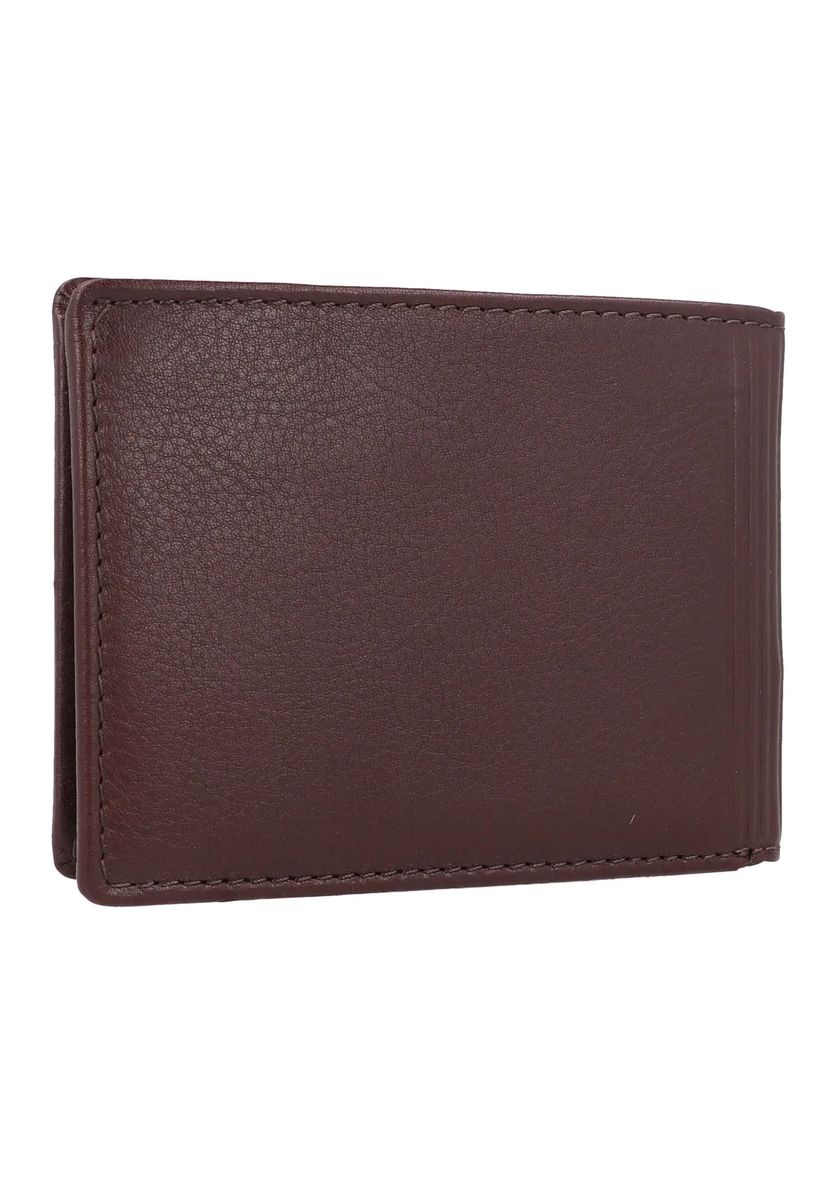 Geprägte Leder-Bifold-Brieftasche
