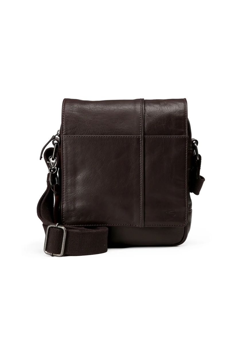 Klassische Messenger-Umhängetasche aus Leder