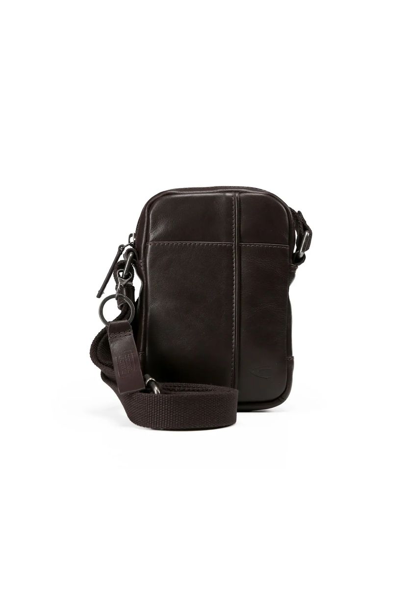 Kompakte Leder-Handytasche zum Umhängen