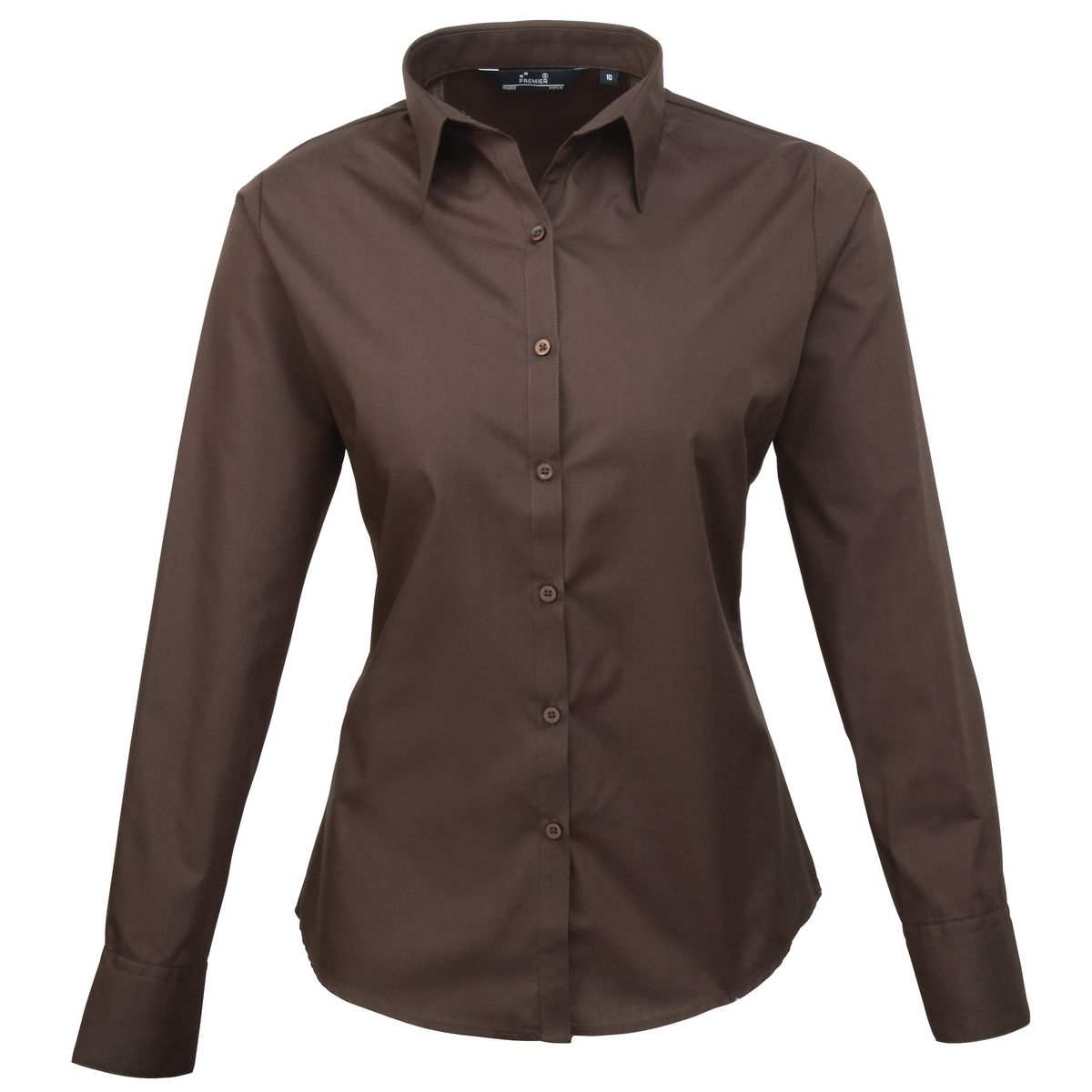 Klassische Langarm-Popeline-Bluse