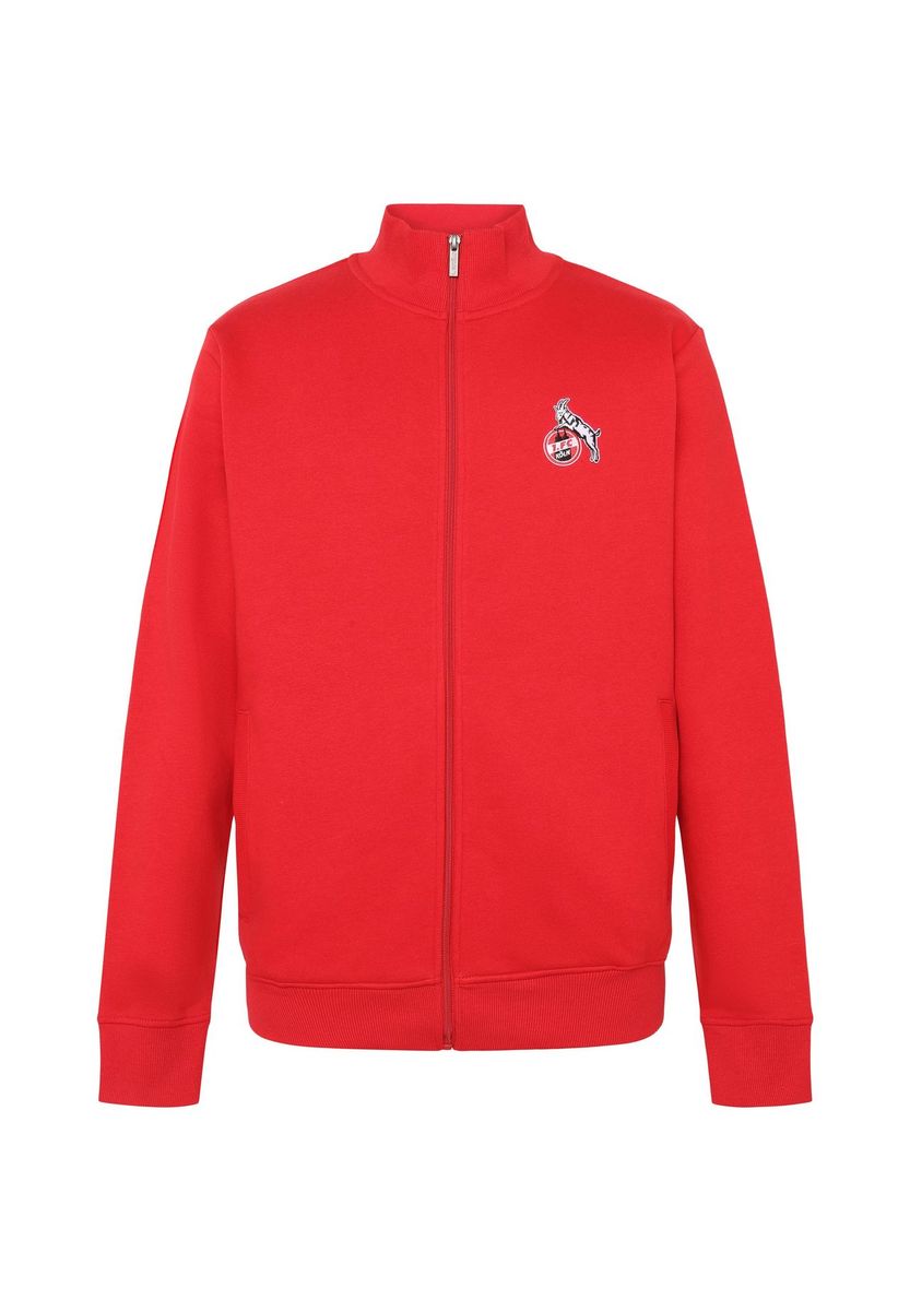 Rote FC Köln Sweatjacke mit Reißverschluss