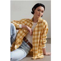 Kariertes Oversized-Hemd aus Wollmix