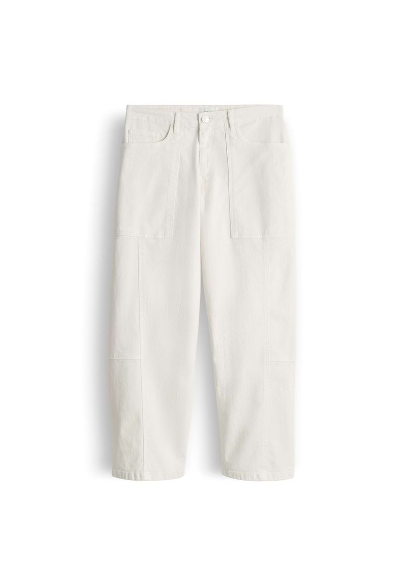 Cropped Jeans mit Taschen in lockerer Passform