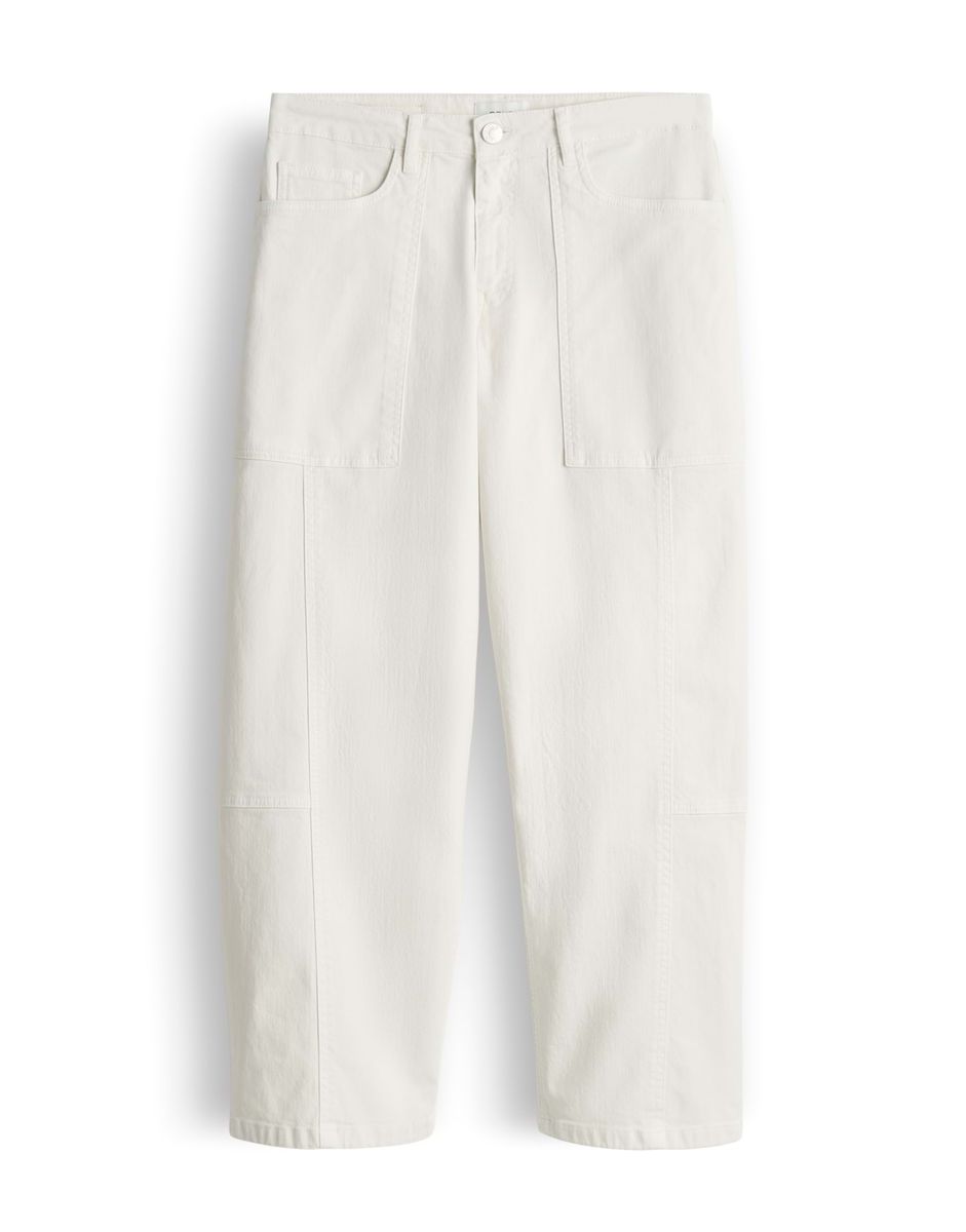 Cropped Jeans mit Taschen in lockerer Passform