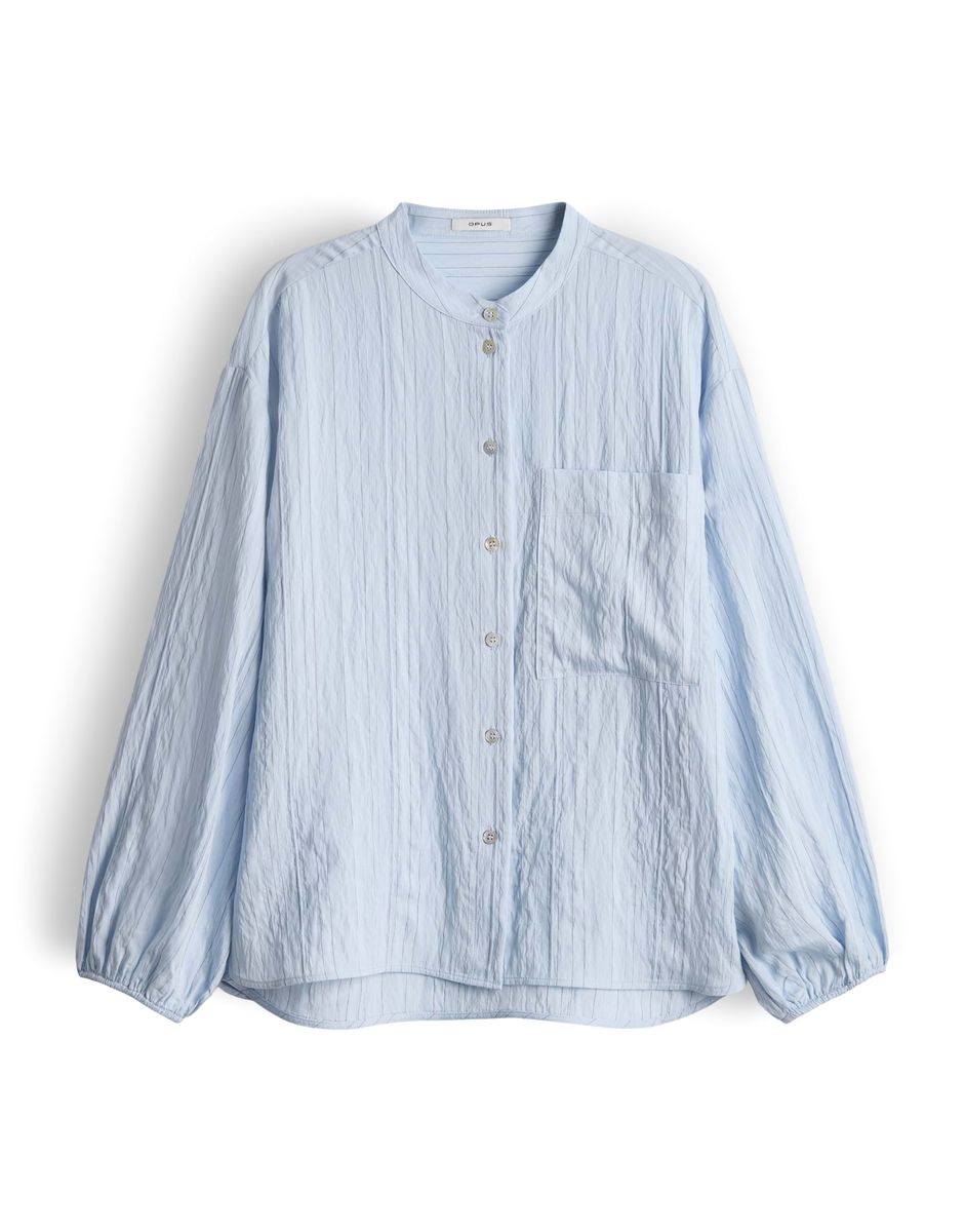Bluse mit Stehkragen in Relaxed Fit