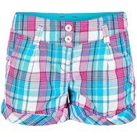 Karierte Chino-Shorts mit Falten
