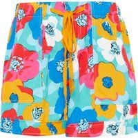 Farbenfrohe Shorts mit Blumenmuster