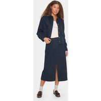 Klassischer figurbetonter Denim-Midirock