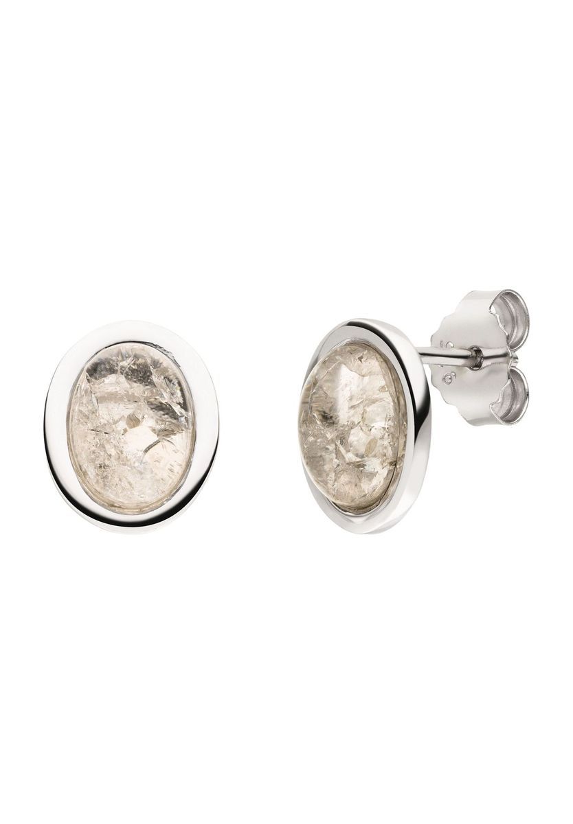 Minimalistische runde Kristallohrstecker