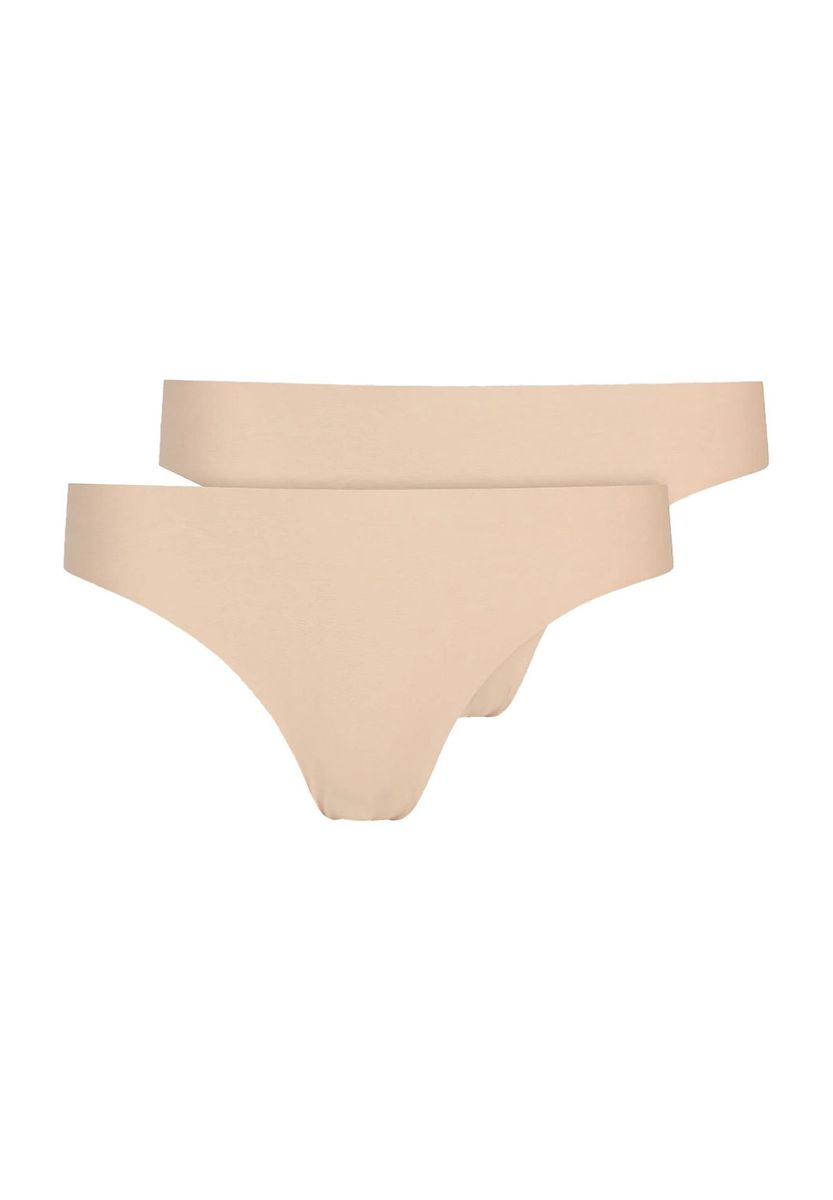 Nahtloser Beige Tanga Slip Doppelpack