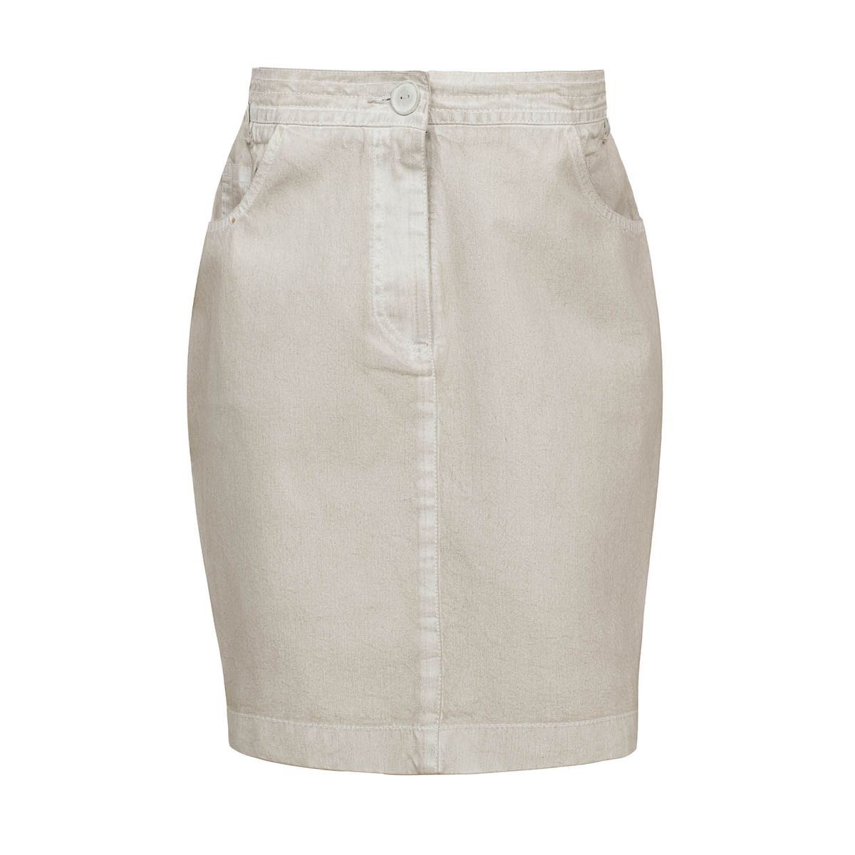 Gewaschener Gabardine Minirock mit Taschen