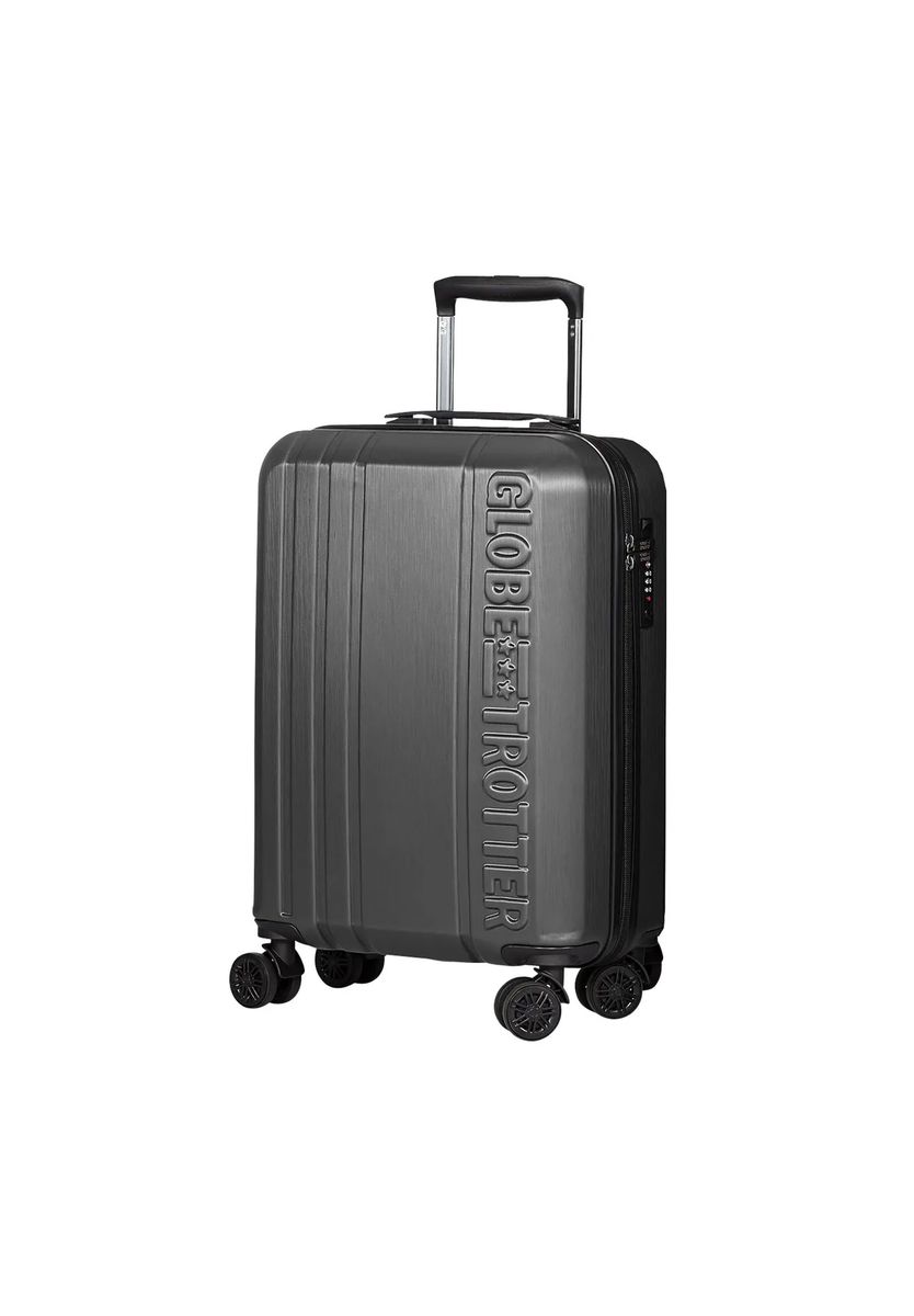 GLOBETROTTER 4-Doppelrollen-Trolley, Hartschale, TSA-Schloss, grau, 77