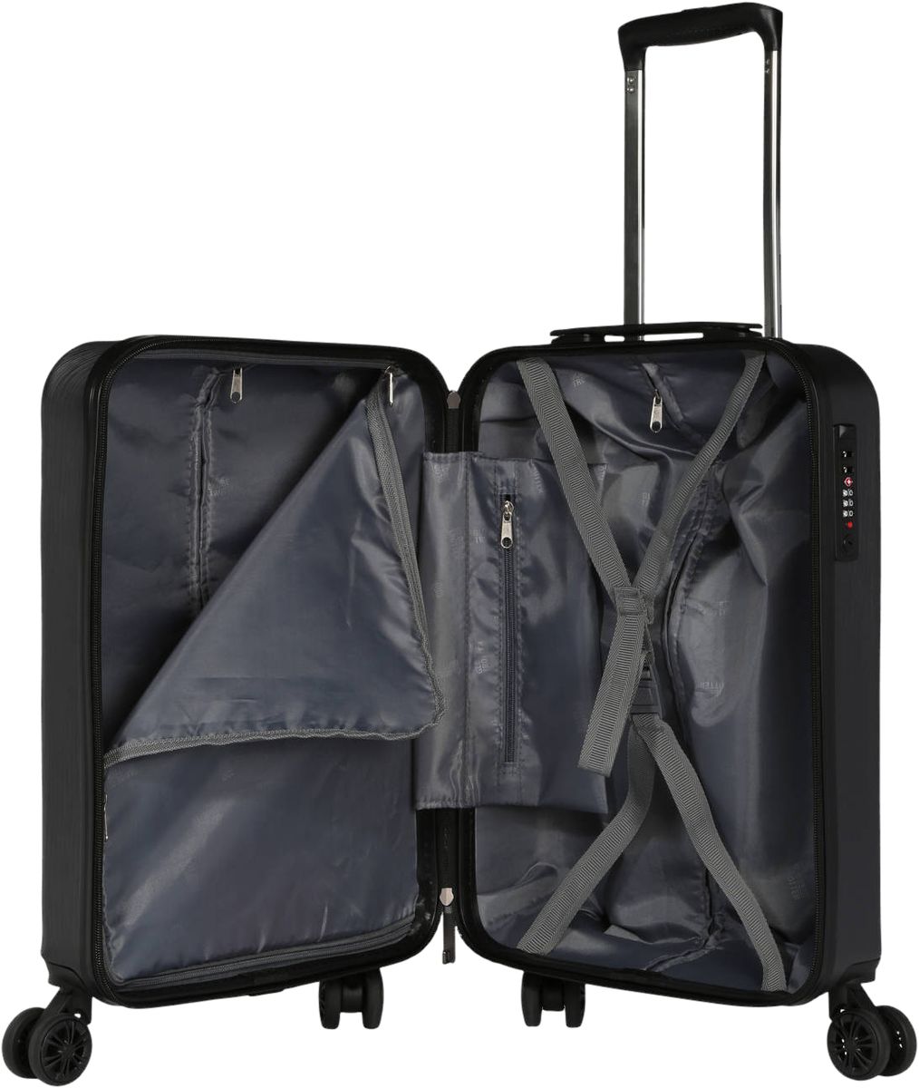 GLOBETROTTER 4-Doppelrollen-Trolley, Hartschale, TSA-Schloss, grau, 77