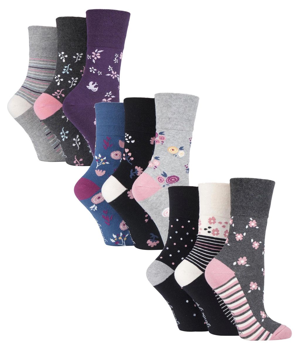 Gemusterte Baumwollsocken mit Soft-Bündchen