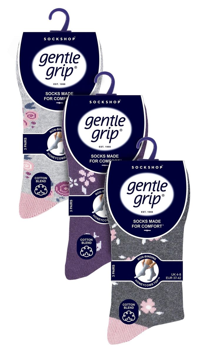 Gemusterte Baumwollsocken mit Soft-Bündchen