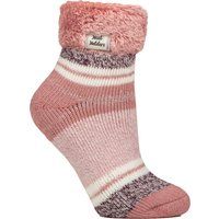 Gestreifte Thermo-Socken mit Plüsch-Umschlag