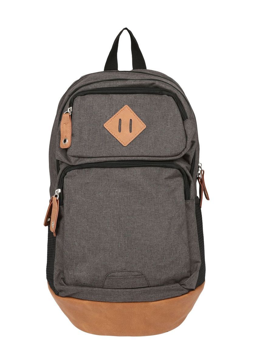 Klassischer Freizeitrucksack mit Lederdetails