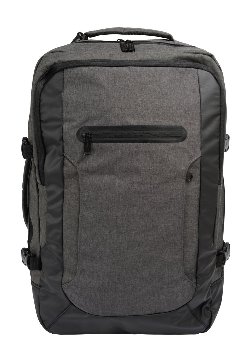 Vielseitiger grauer Reiserucksack mit Taschen