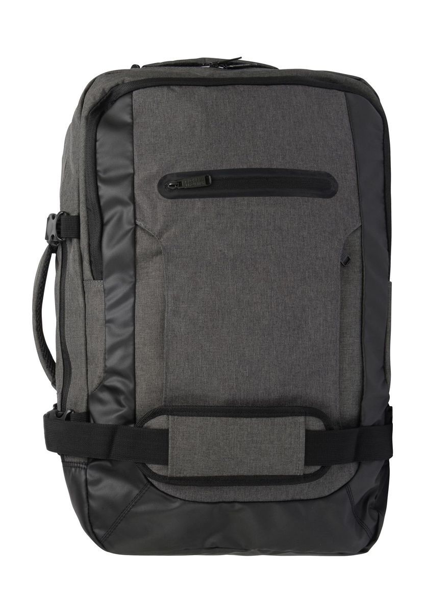 Vielseitiger grauer Reiserucksack mit Taschen