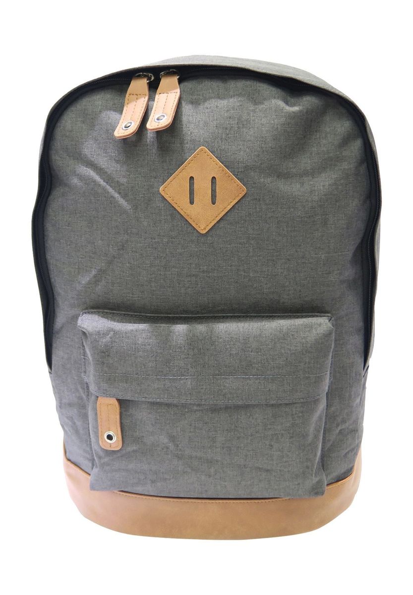 Klassischer meliert grauer Rucksack mit Akzenten