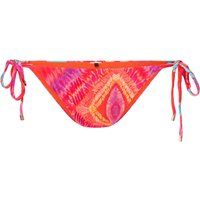 Bikinislip mit Bindebändern und buntem Print