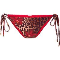 Bikini-Hose mit Leoparden- und Blumenmuster