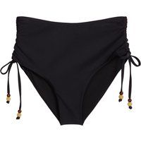 High-Waist Bikinihose mit Raffung