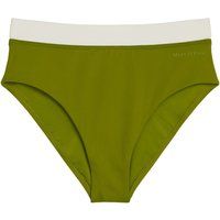 High-Waist-Bikinihose mit Kontrastbund