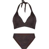 Wattiertes Bikini-Set mit Schlangenmuster