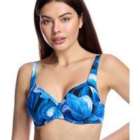 Bügel-Bikini-Oberteil mit abstraktem Print