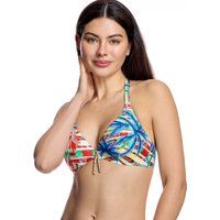 Triangel-Bikinioberteil mit tropischem Print