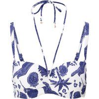 Balconette-Bikinioberteil mit mediterranem Print
