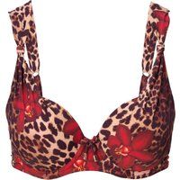Exotisches Bikini-Oberteil mit Leopardenmuster