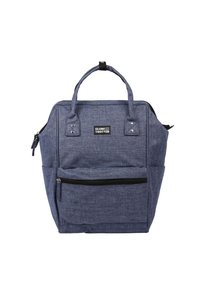 Vielseitiger blauer Rucksack mit Fächern