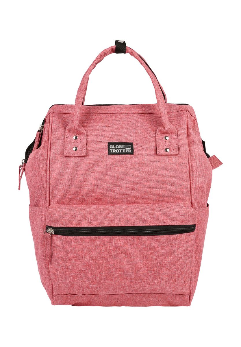 Vielseitiger Textilrucksack mit Reißverschlusstaschen