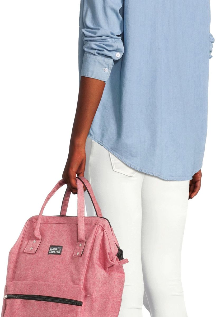 Vielseitiger Textilrucksack mit Reißverschlusstaschen