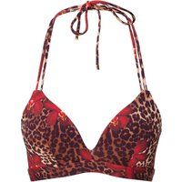 Bikinioberteil mit Blumen-Leopardenmuster