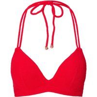Geripptes Neckholder-Triangel-Bikini-Top
